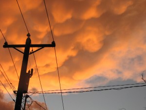 Orange Clouds power pole zoom2